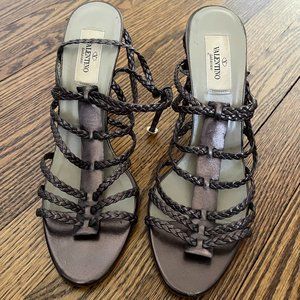 Valentino Garavani Bronze Strappy Heels size 38